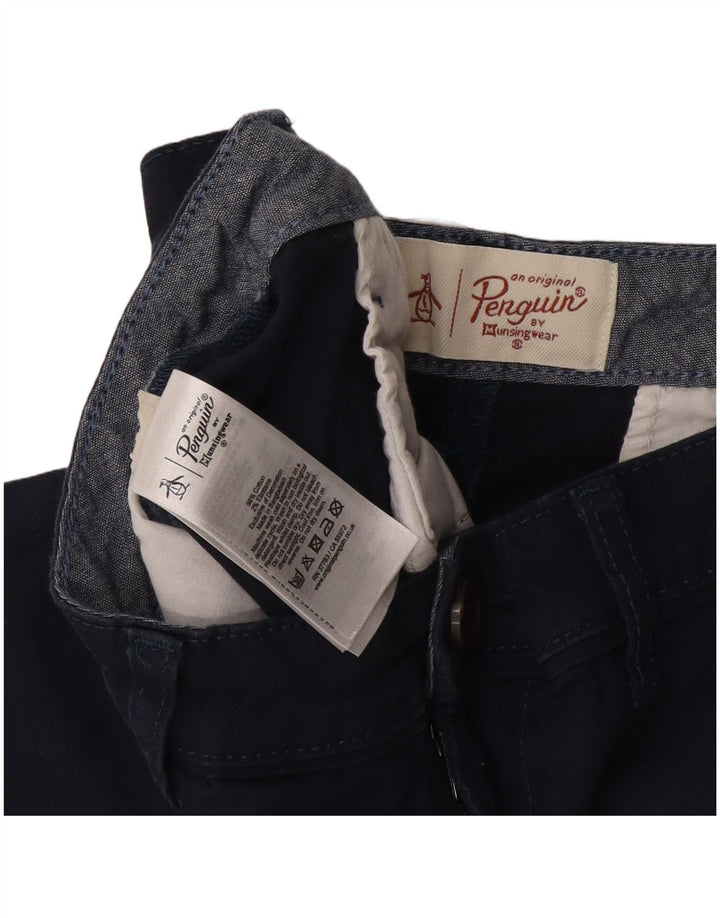 Pantaloncini chino da uomo Penguin W36 grandi in cotone blu navy