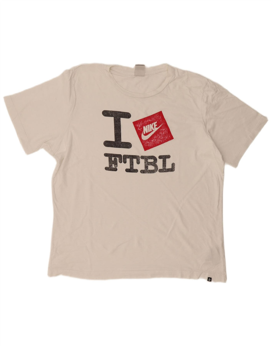 T-shirt grafica da uomo Nike Top 2XL cotone bianco