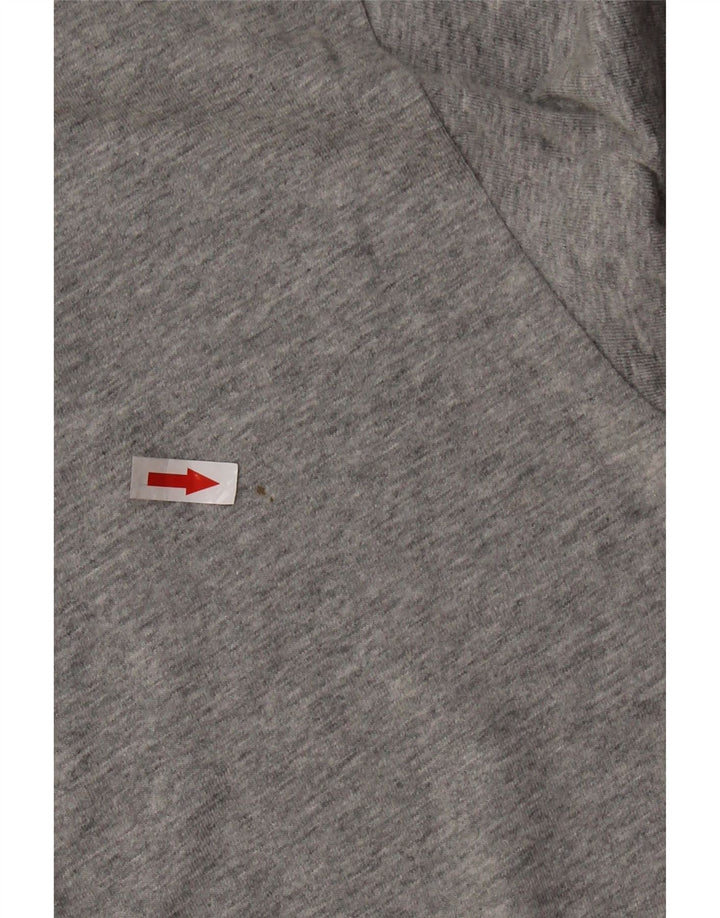 RUSSELL ATHLETIC Top da uomo a maniche lunghe in cotone chiazzato grigio piccolo