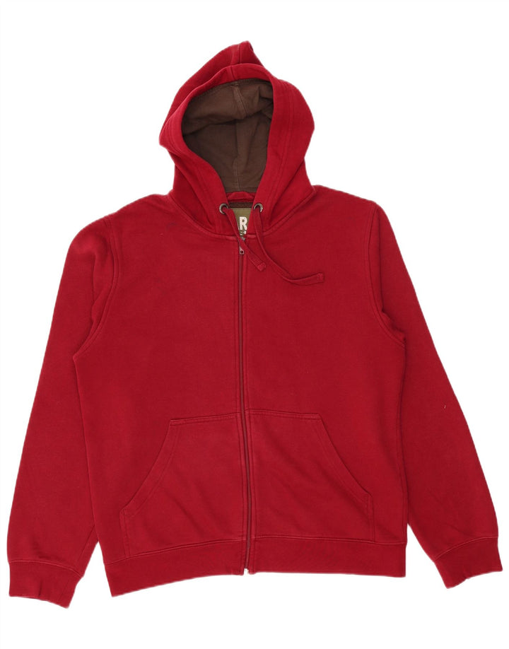 Felpa con cappuccio e zip Zara da uomo grande rossa