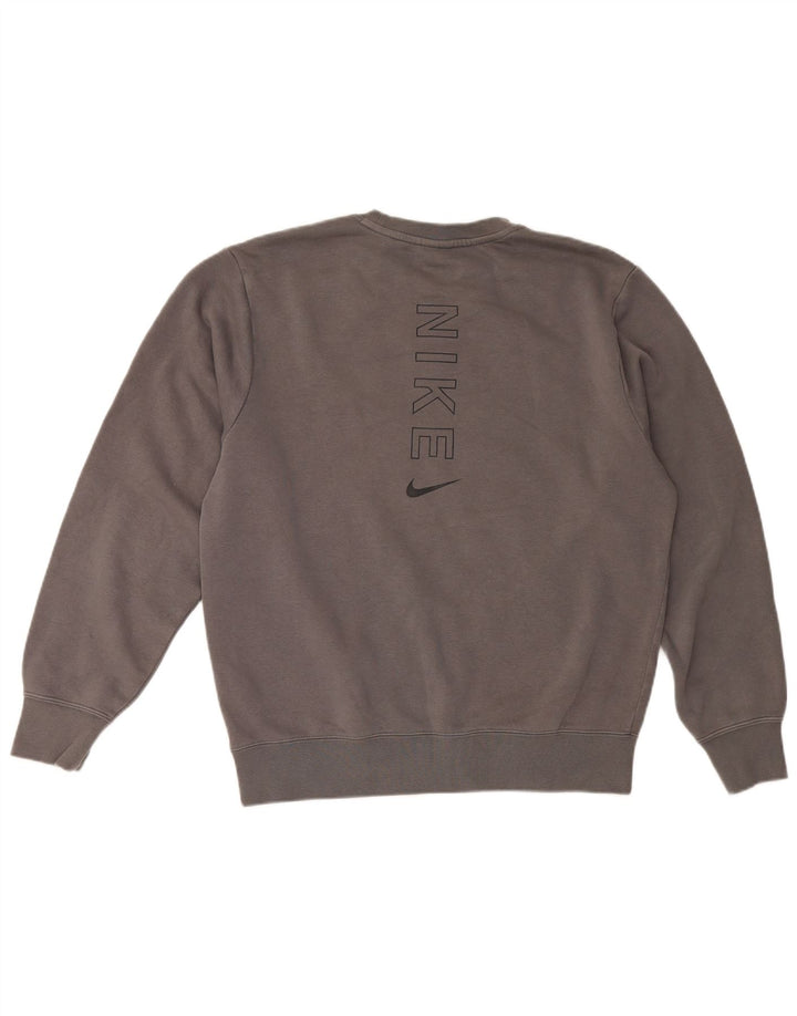Felpa grafica da uomo Nike Felpa in cotone color block grigio medio