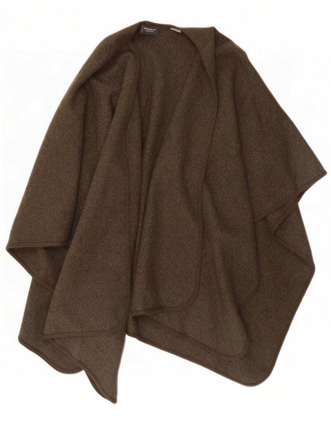 Poncho da donna vintage Taglia unica Lana vergine kaki