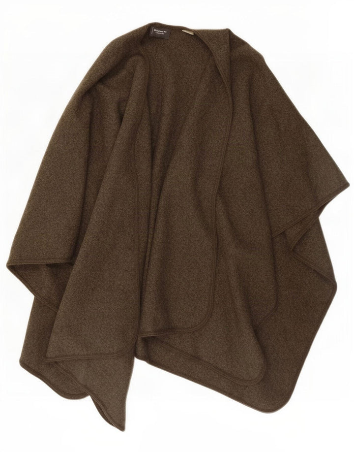 Poncho da donna vintage Taglia unica Lana vergine kaki