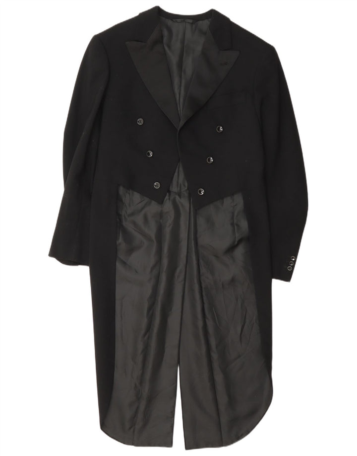 Giacca blazer frac da uomo vintage UK 36 piccola nera