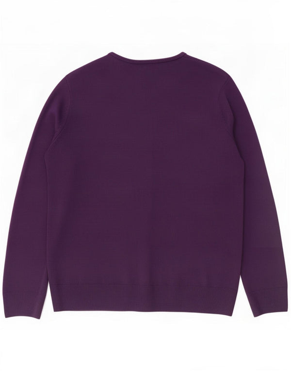 Marks & Spencer Womens Cardigan Sweater UK 14 Medium Purple Acrylic