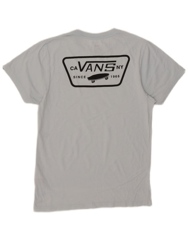 T-shirt grafica personalizzata da uomo Vans Top piccola in cotone blu