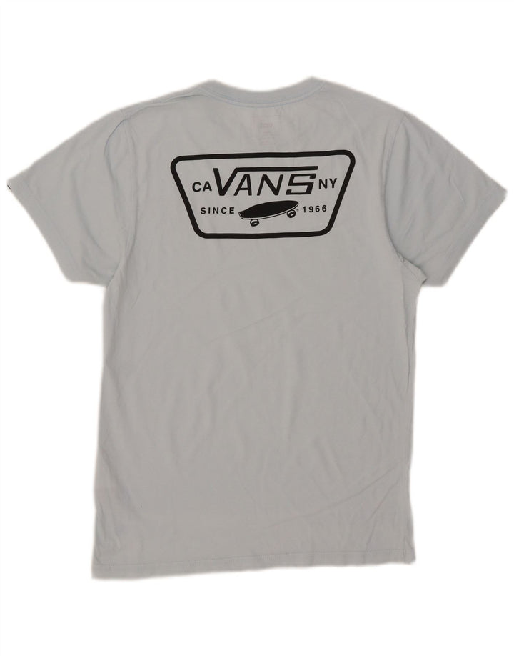 T-shirt grafica personalizzata da uomo Vans Top piccola in cotone blu