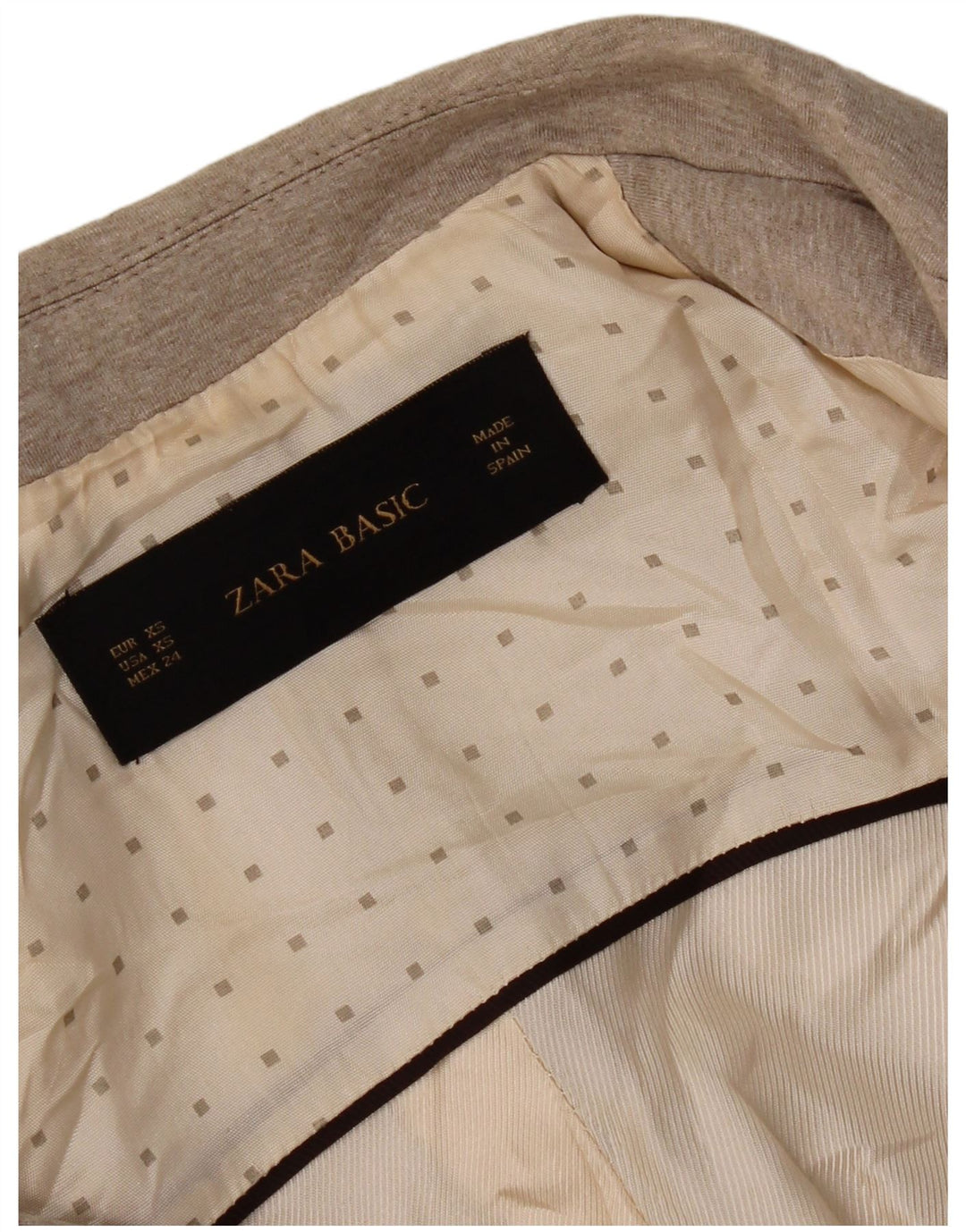 Giacca blazer a 1 bottone da donna Zara UK 6 XS Beige