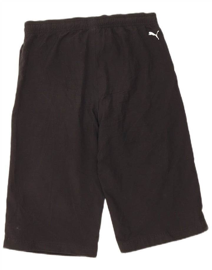 Pantaloncini sportivi grafici Puma da ragazzo 11-12 anni in poliestere nero