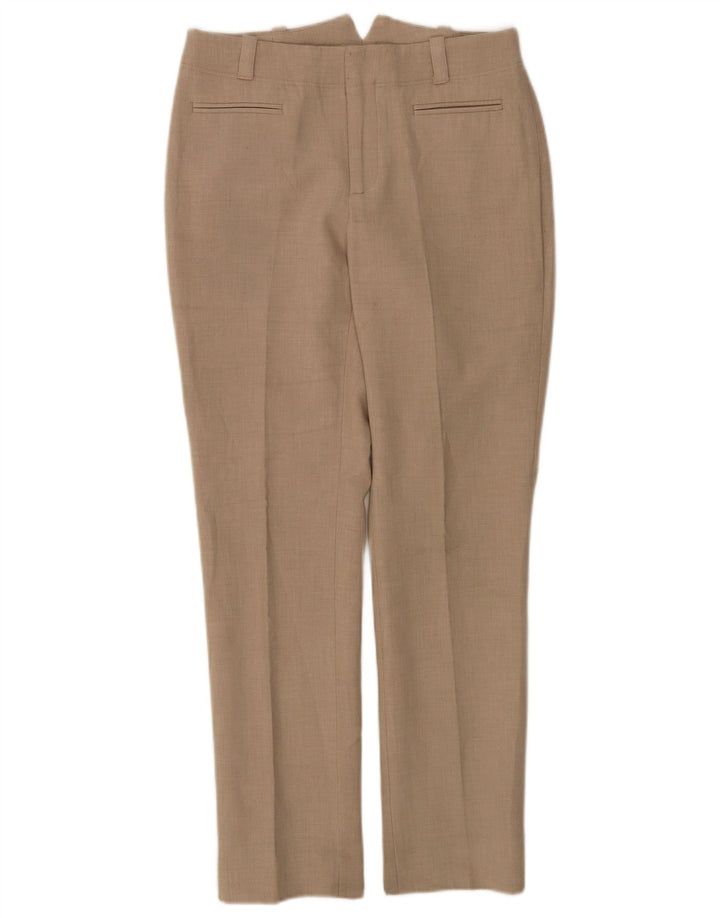 Pantaloni da abito dritti da donna Zara EU 38 Small W28 L29 Poliestere grigio