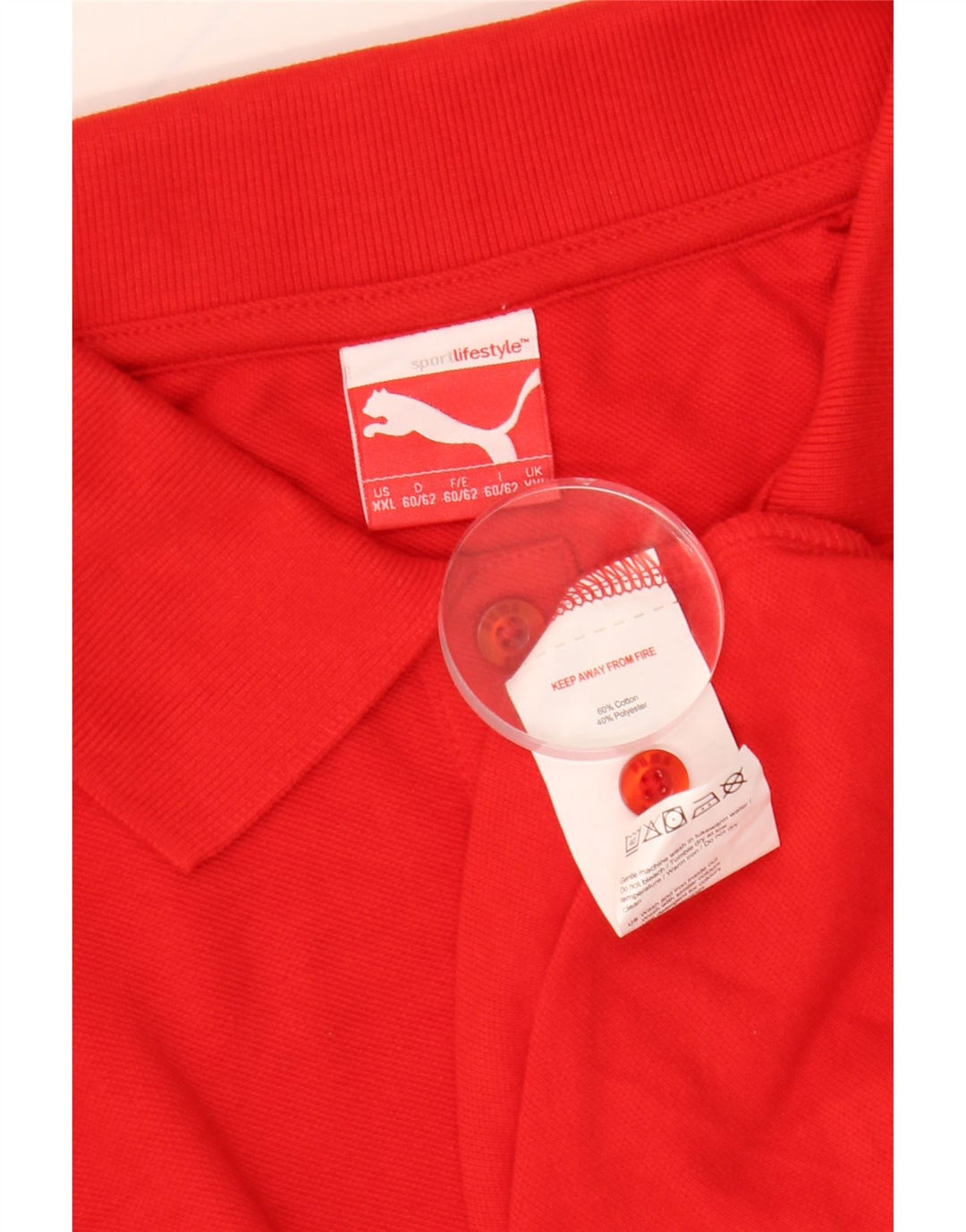 Polo PUMA da uomo 2XL rossa in cotone