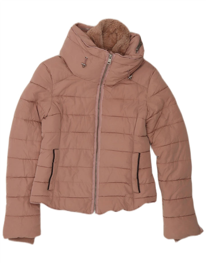 Giacca imbottita corta da donna Zara UK 10 piccola rosa