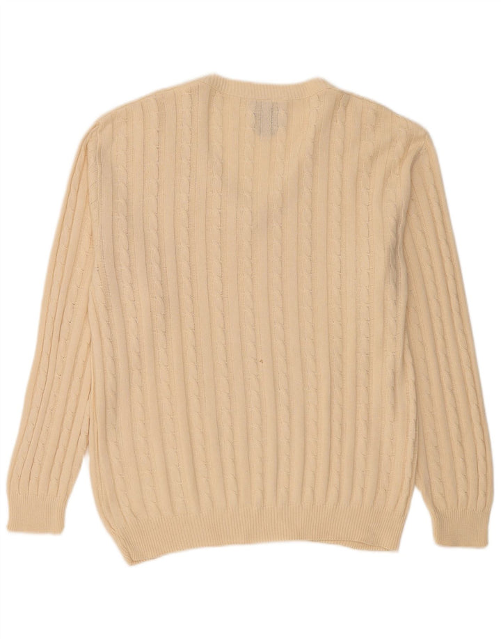 Maglione maglione con scollo a V da uomo North Pole Beige medio