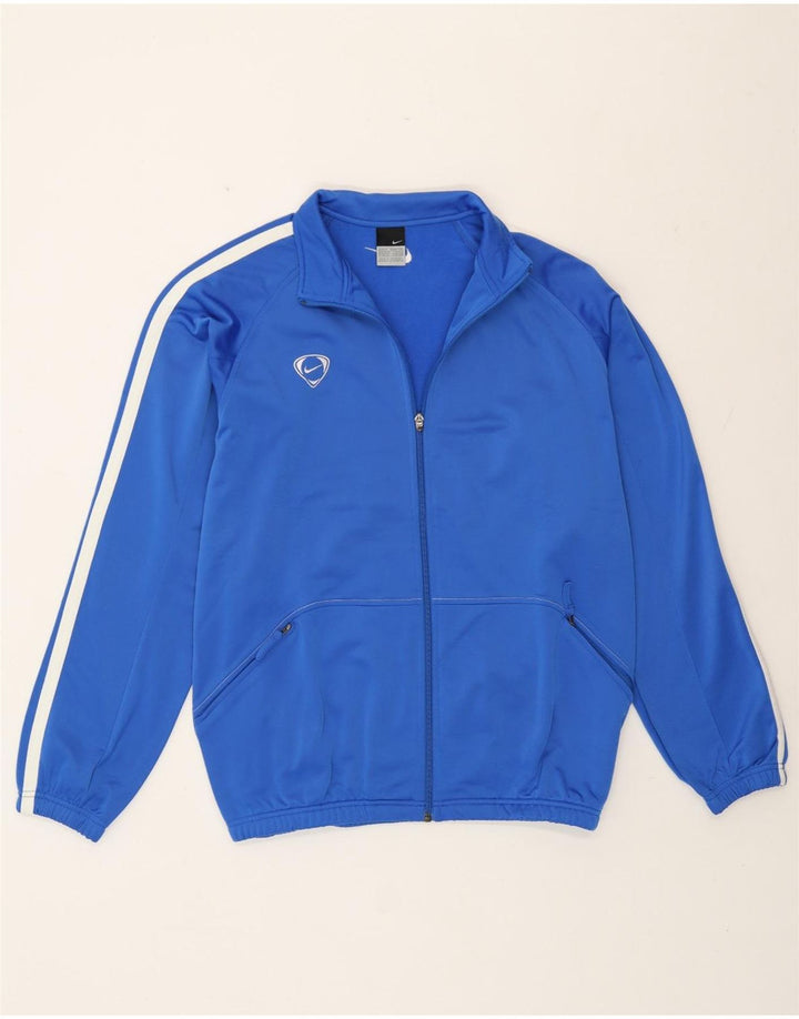 Giacca da tuta da uomo Nike UK 38/40 Poliestere color block blu medio