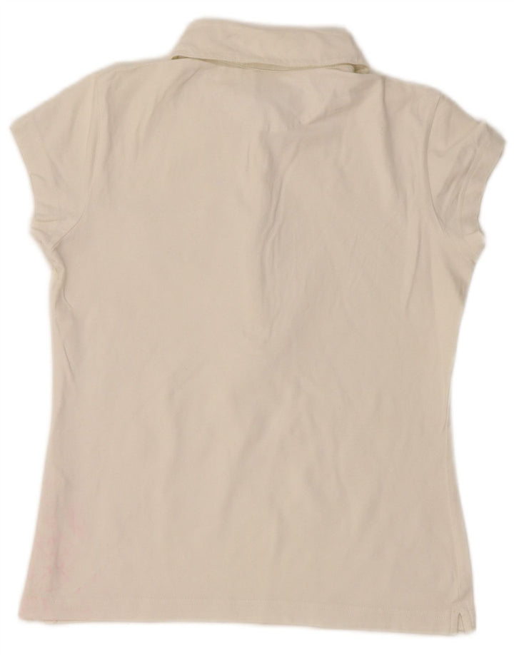 Polo corta Nike da donna UK 10/12 media bianca