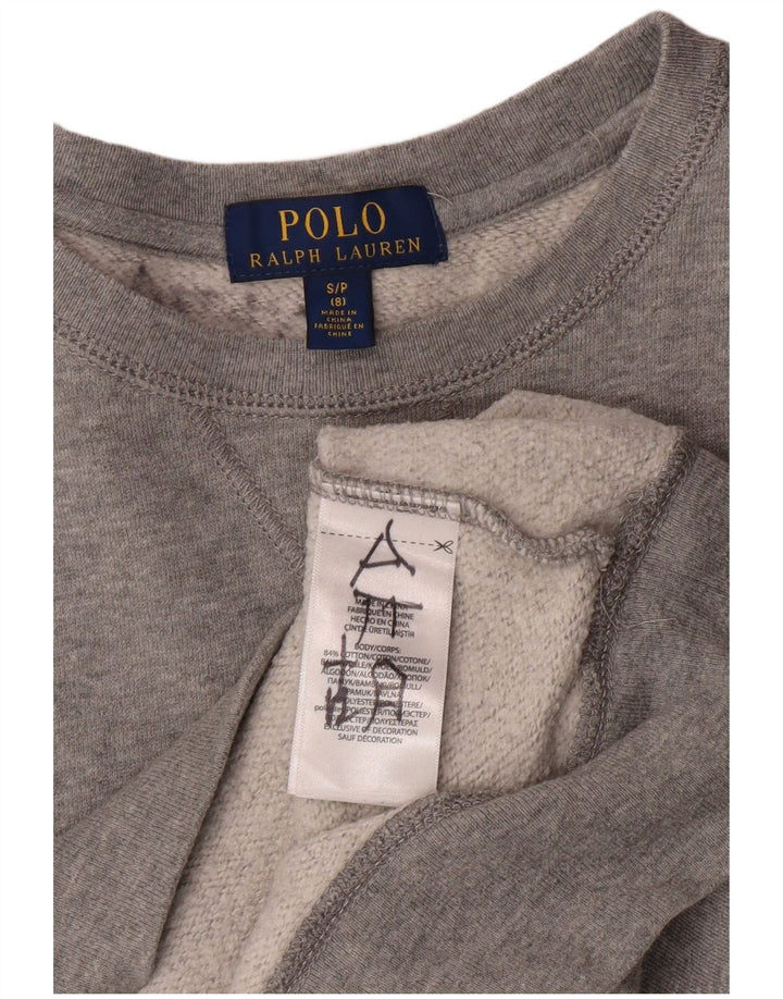 Polo Ralph Lauren Felpa da bambino in maglione 7-8 anni piccola in cotone grigio