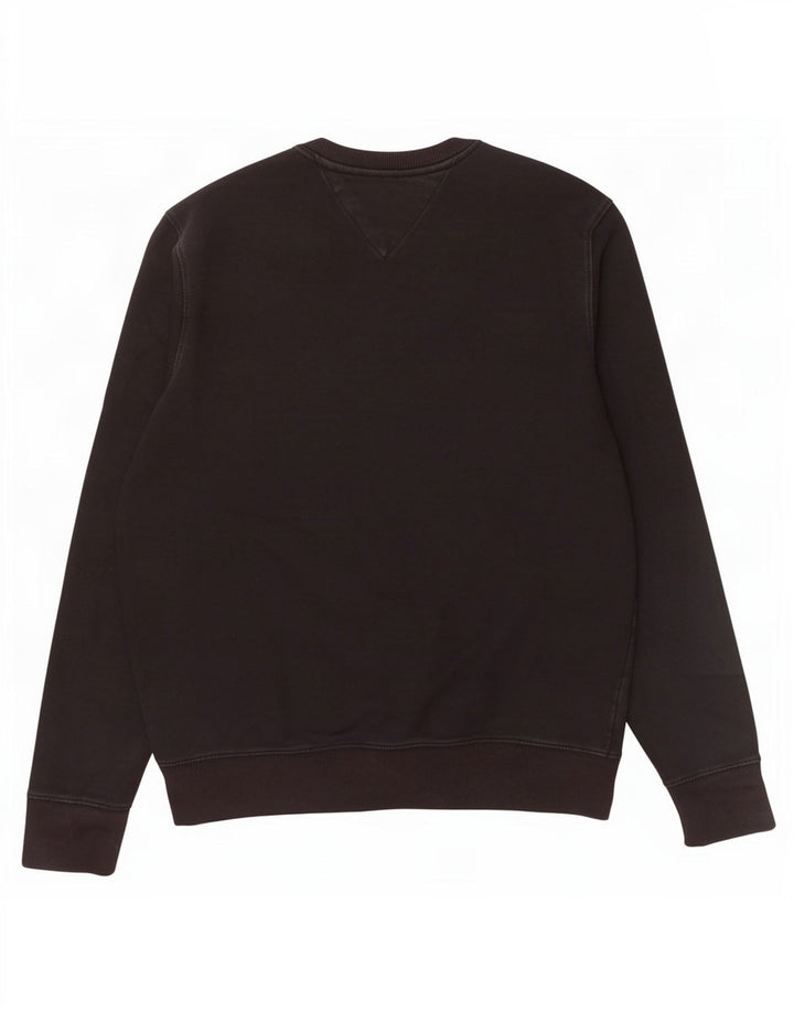 Felpa grafica da uomo Tommy Hilfiger Maglione cotone medio nero