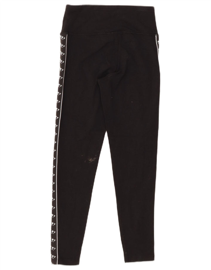 Leggings grafici da donna DKNY UK 4 XS cotone nero