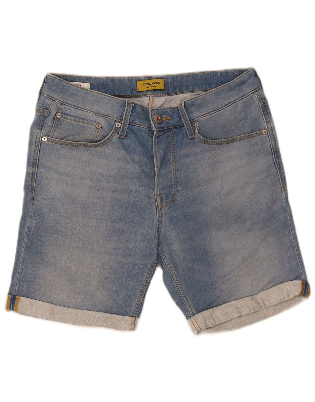 Pantaloncini di jeans regolari da uomo Jack & Jones medi W32 cotone blu