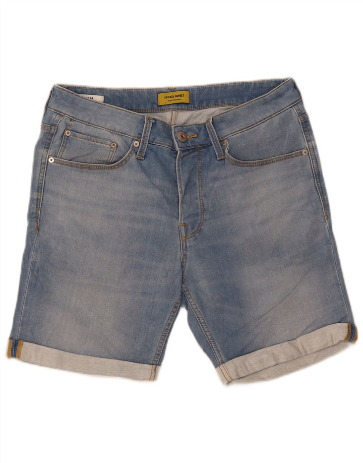 Pantaloncini di jeans regolari da uomo Jack & Jones medi W32 cotone blu