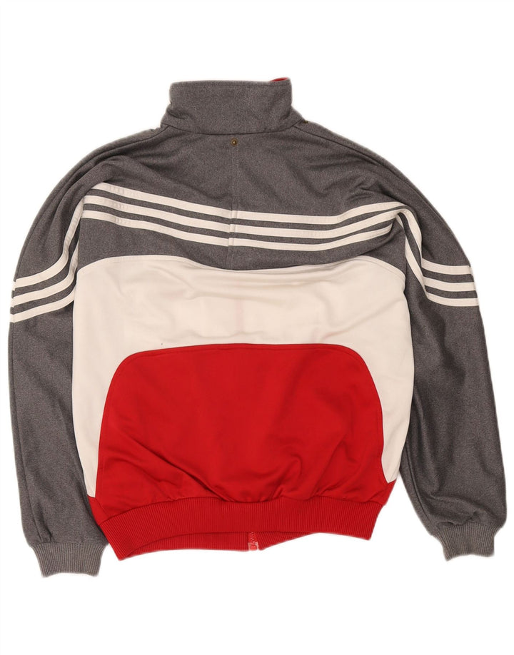 Giacca da tuta da ragazzo Adidas 13-14 anni in poliestere color block grigio
