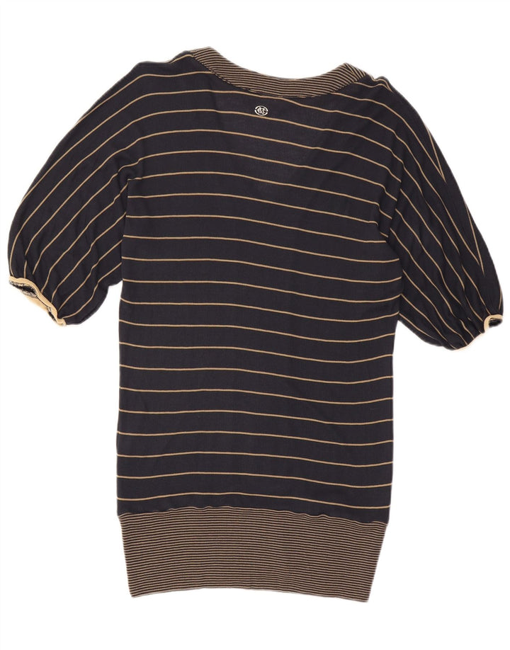 Marlboro Classics Camicetta lunga da donna Top UK 16 Large Blu Navy a righe