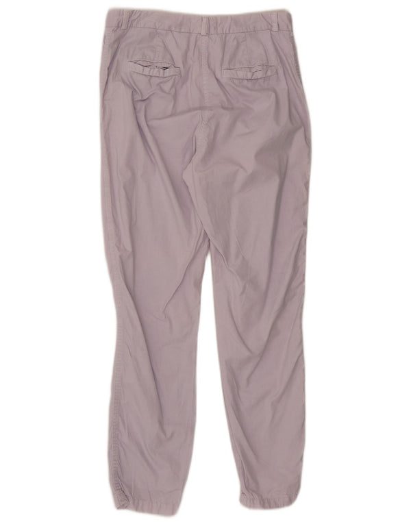 Pantaloni chino a vita alta da donna Marks & Spencer UK 12 Medium W30 L29 Viola