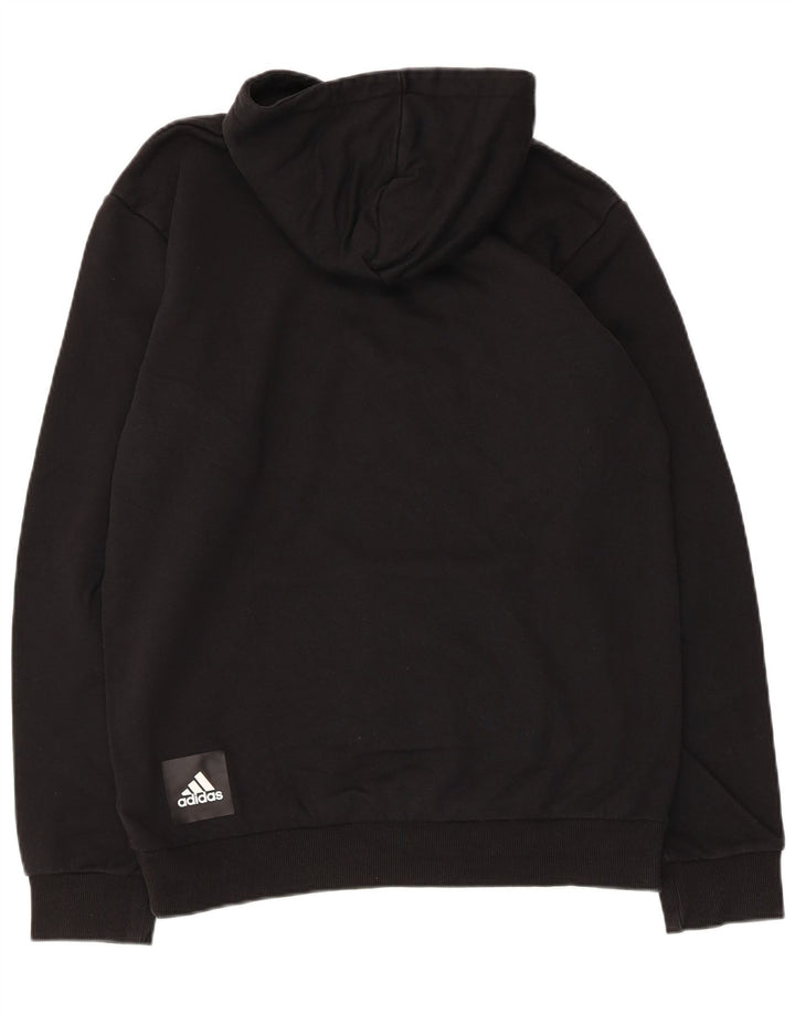 Felpa con cappuccio da uomo ADIDAS media cotone nero