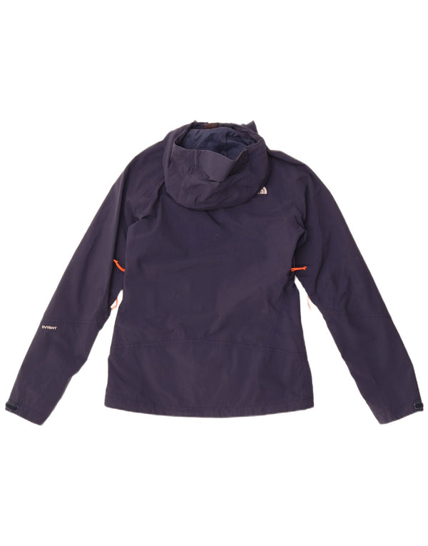 Giacca antipioggia con cappuccio The North Face da donna Hyvent UK 10 piccola in nylon blu navy