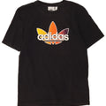 T-shirt grafica da uomo Adidas Top piccola in cotone nero