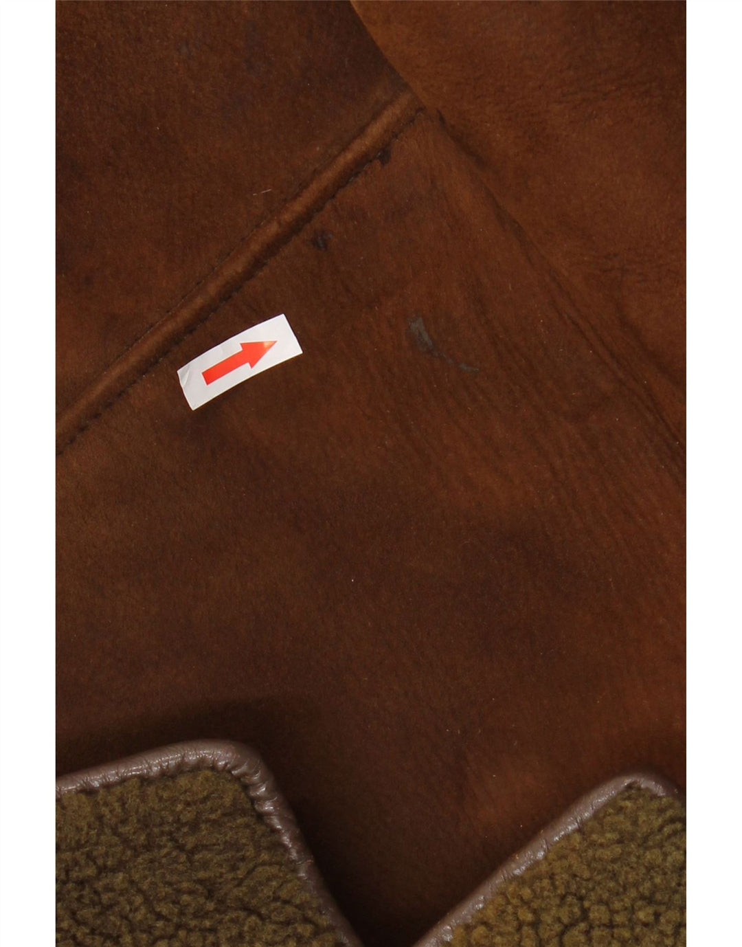 NURSEYS Giubbotto in shearling da uomo UK 42 XL in pelle marrone