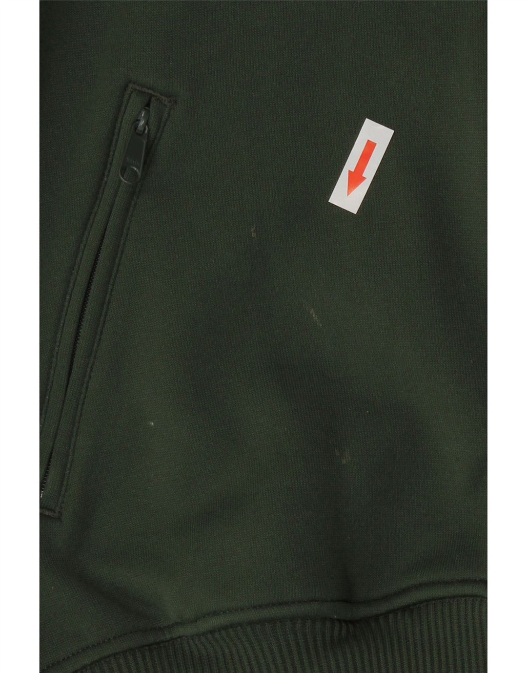 Maglione con cappuccio e zip da donna Adidas UK 14 Poliestere verde medio