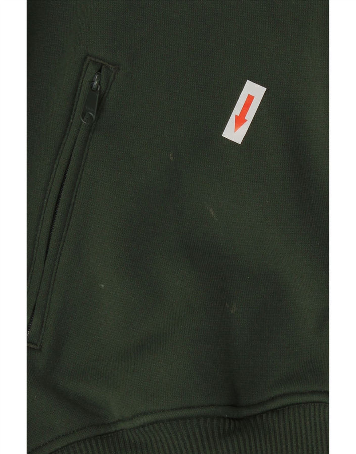 Maglione con cappuccio e zip da donna Adidas UK 14 Poliestere verde medio