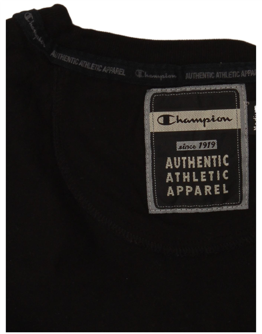 Maglietta Champion da uomo a maniche lunghe, media, nera