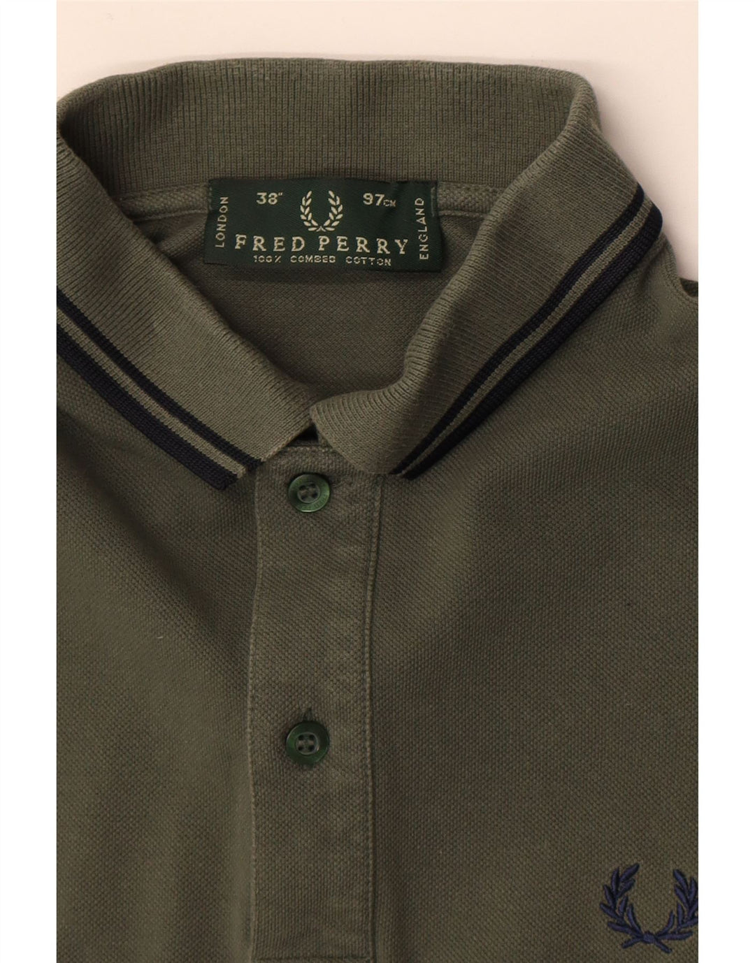 Polo da uomo Fred Perry XS in cotone verde