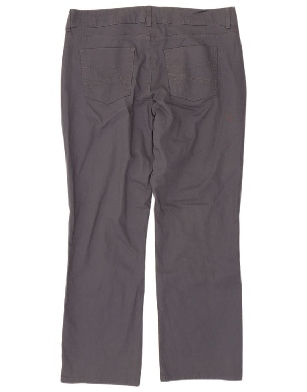 Pantaloni casual dritti da donna Lee US 18 2XL W38 L31 Cotone grigio