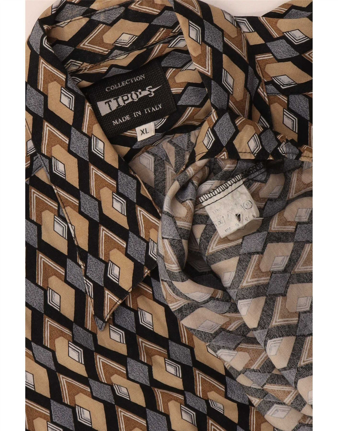 Camicia da uomo a maniche corte Tipo' S XL in cotone geometrico multicolore