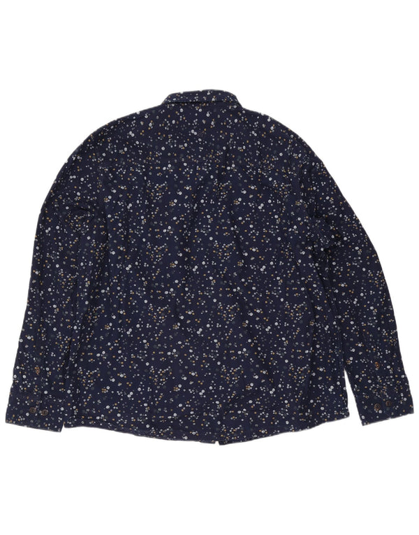 Camicia da uomo Fat Face 3XL Cotone floreale blu navy