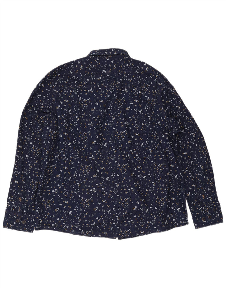 Camicia da uomo Fat Face 3XL Cotone floreale blu navy