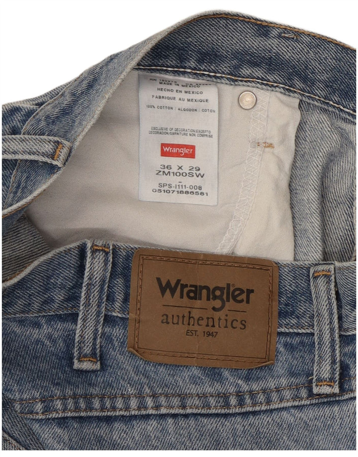 Jeans dritti da uomo Wrangler W36 L29 cotone blu