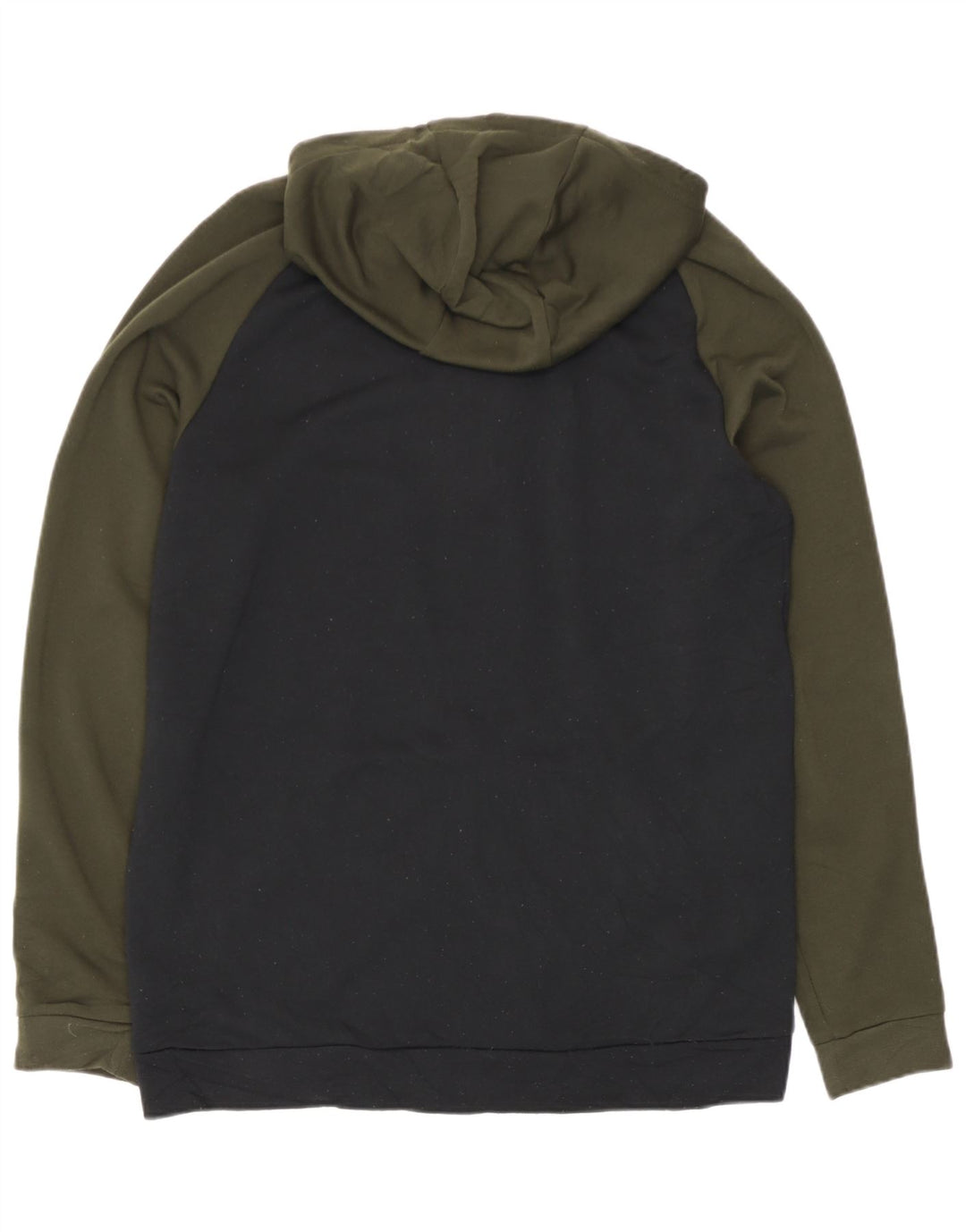 Felpa con cappuccio e zip Nike da uomo, grande, in poliestere color block nero