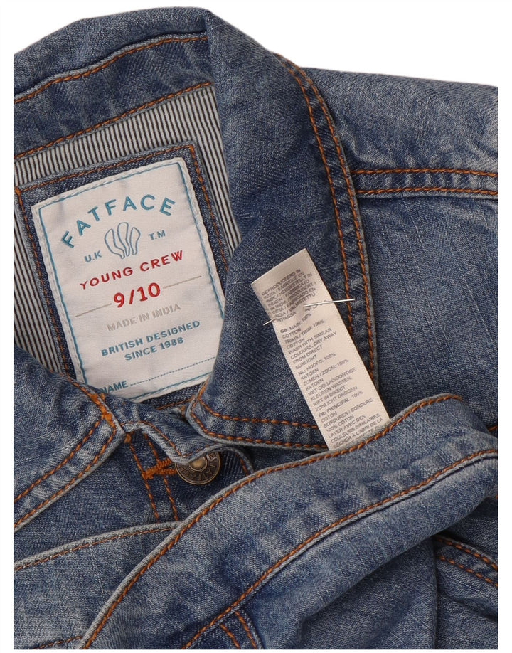 Giacca Jeans Bambina Fat Face 9-10 Anni Cotone Blu