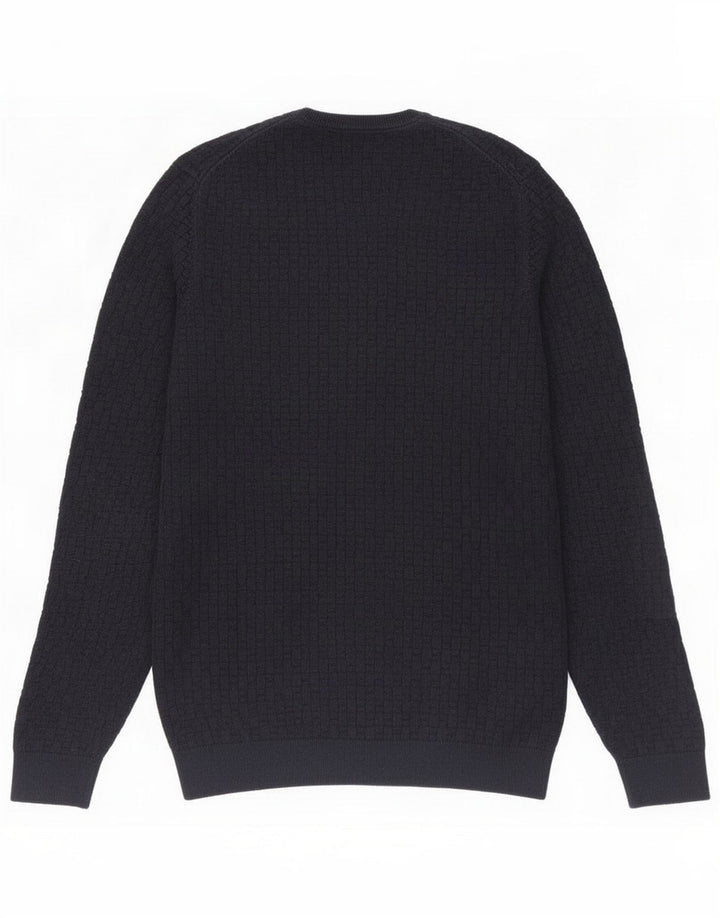 Massimo Dutti Uomo Maglione girocollo girocollo in cotone medio blu navy