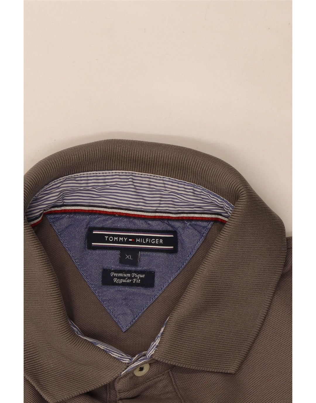 Polo da uomo vestibilità regolare Tommy Hilfiger XL in cotone grigio