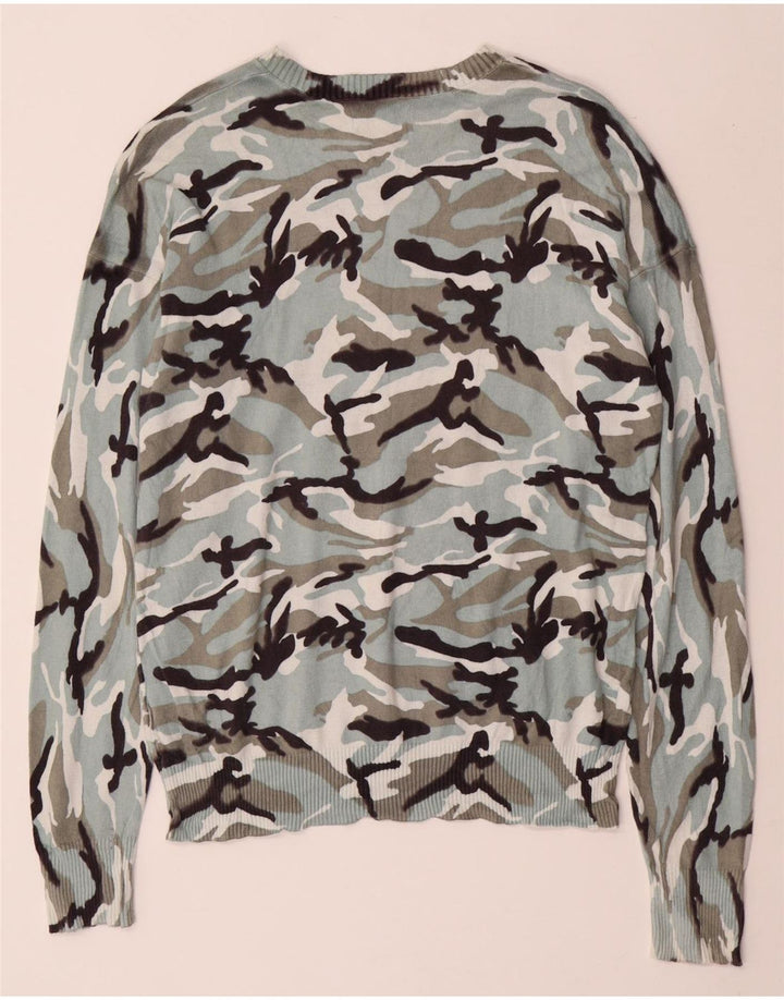 CALVIN KLEIN JEANS Maglione da donna con scollo a barca UK 14 Blu medio