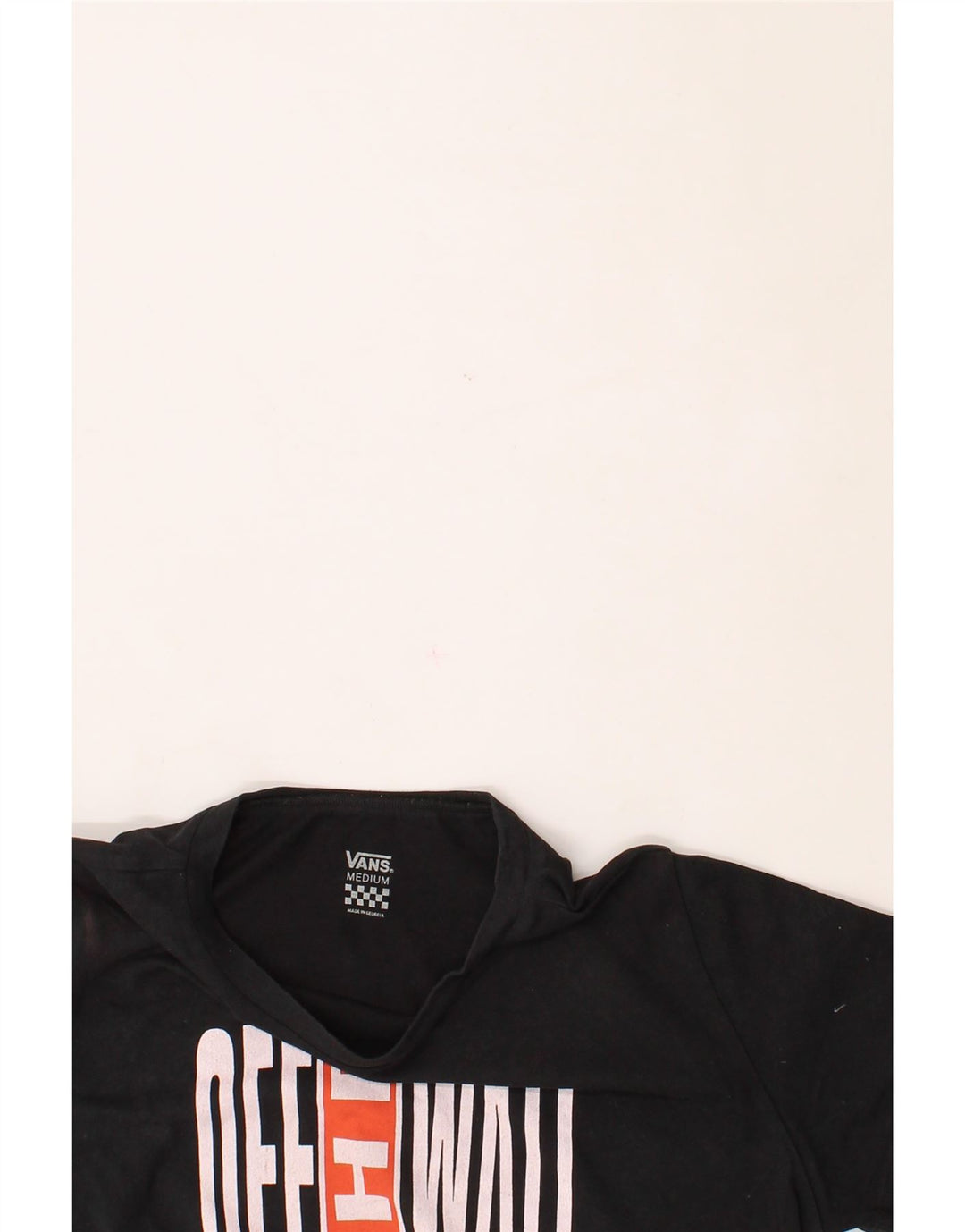 VANS Womens Graphic T-Shirt Top UK 12 Medium Black Cotton Vintage Vans and Second-Hand Vans from Messina Hembry 