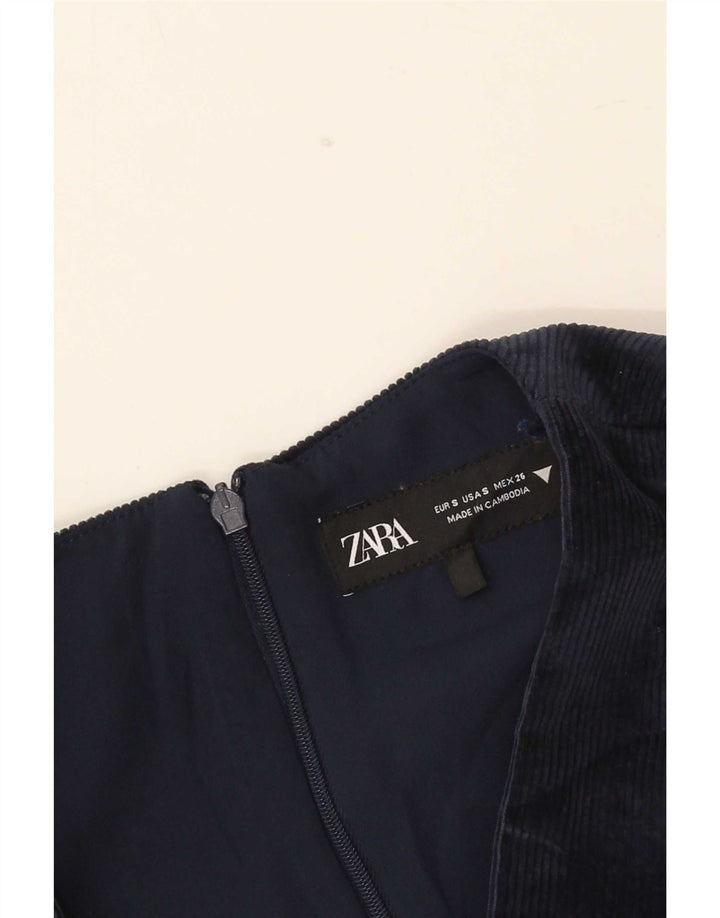 Camicetta senza maniche da donna Zara UK 8 Small Blu Navy