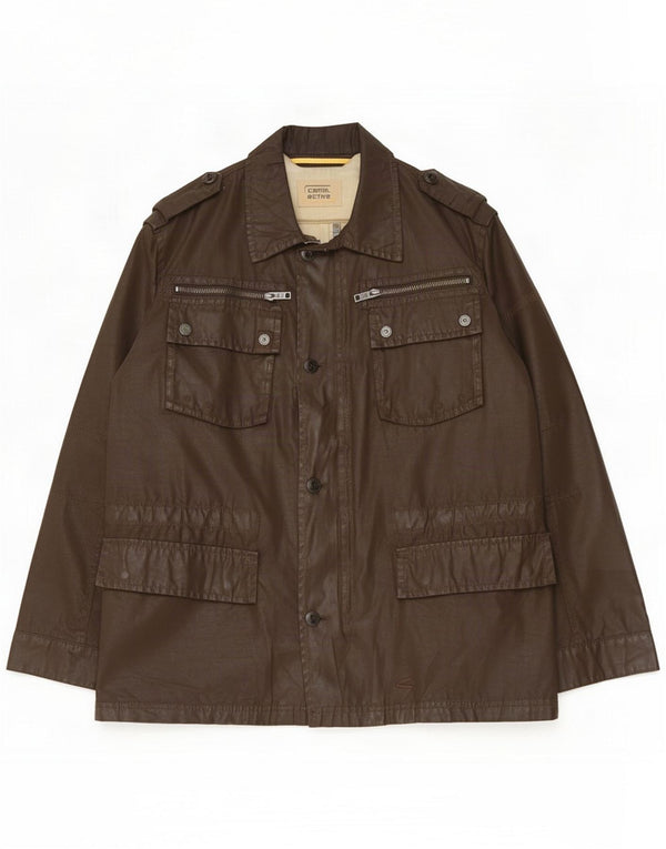 Giacca utility da uomo in cotone cerato Camel Active UK 42 XL Marrone