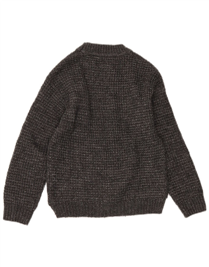 ZARA Boys Turtle Neck Jumper Sweater 8-9 Years Grey Flecked Polyester