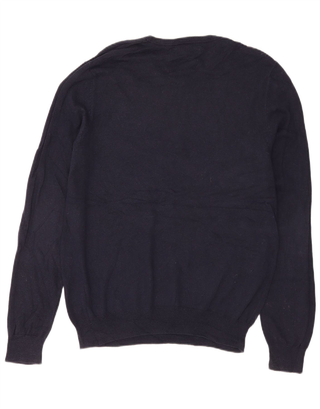 Maglione maglione girocollo da uomo Marks & Spencer cotone medio blu navy